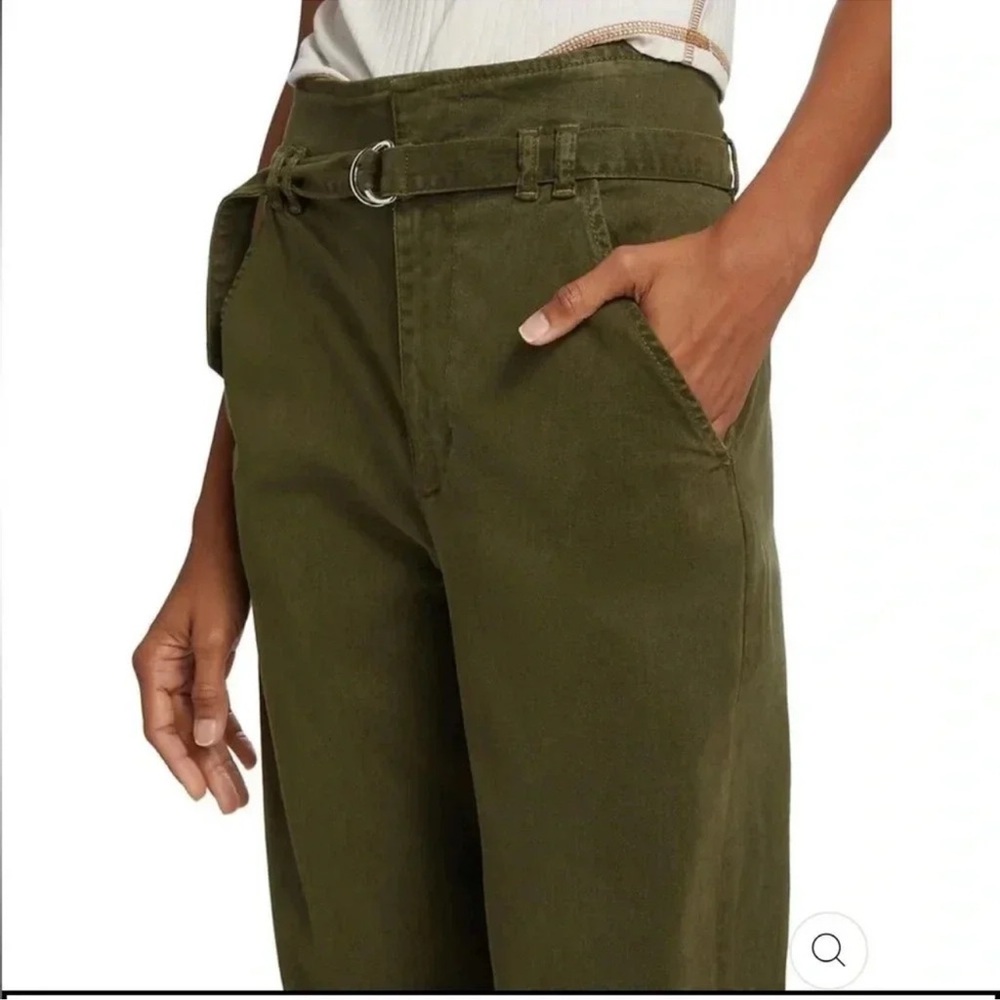 NWT FRAME Cinched High-Rise Wide-Leg Pants - Picture 4 of 8